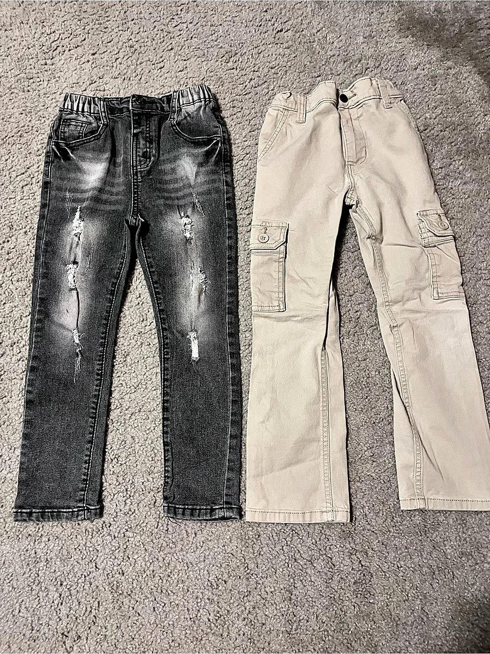 Kids Jeans 2-Pair Lot in Black & Beige